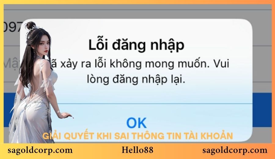Sai lệch thông tin dẫn đến không thể đăng nhập Hello88 là nguyên nhân phổ biến nhất
