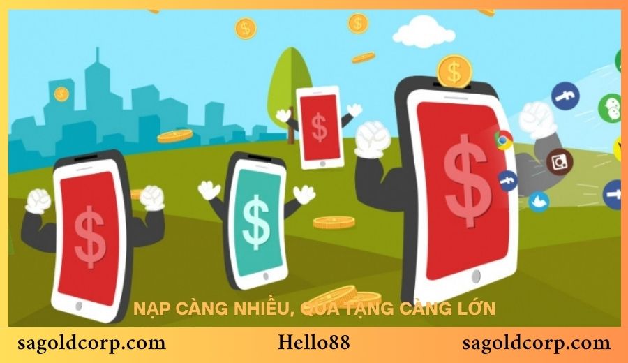 Nạp càng nhiều, quà tặng càng lớn