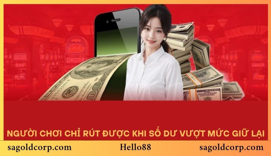 Người chơi cần kiểm tra số dư khả dụng trước khi rút